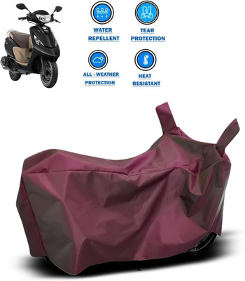 CODOKI Waterproof Two Wheeler Cover for TVS(Scooty, Maroon)