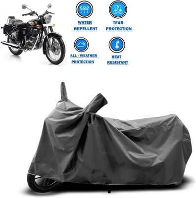 CODOKI Two Wheeler Cover for Royal Enfield(Bullet Electra Twinspark, Grey)