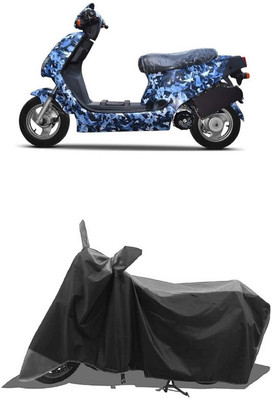 SUGASHRI Waterproof Two Wheeler Cover for Hero(Electric AXLHE-20 BS6, Grey, Black)