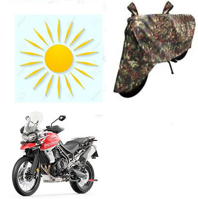 SK AUTO Waterproof Two Wheeler Cover for Triumph(Tiger 800 XCA, Multicolor)