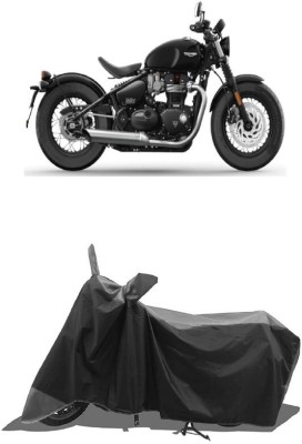 SUGASHRI Waterproof Two Wheeler Cover for Triumph(Bonneville Bobber BS6, Grey, Black)