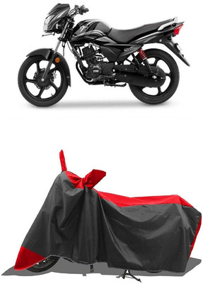 SUGASHRI Waterproof Two Wheeler Cover for TVS(Victor BS6, Red, Black)