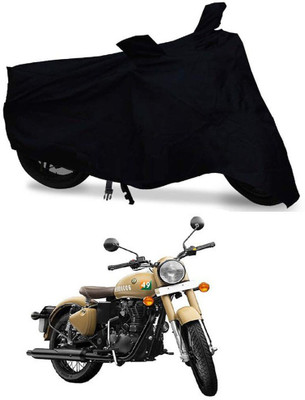DeepShakshi AUTOMOTIVE Two Wheeler Cover for Royal Enfield(Classic 350 Signals, Black)