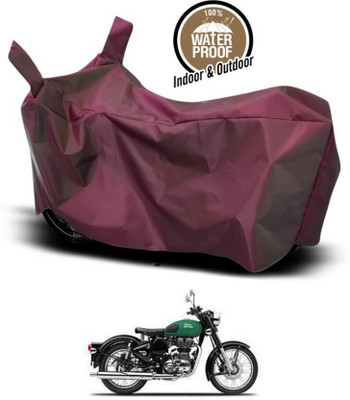 SK AUTO Waterproof Two Wheeler Cover for Royal Enfield(Meteor BS6, Maroon)