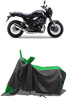 SUGASHRI Waterproof Two Wheeler Cover for Kawasaki(Z900RS BS6, Green, Black)