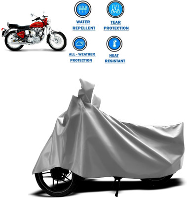 PAGORA Waterproof Two Wheeler Cover for Royal Enfield(Electra 5S, Silver)