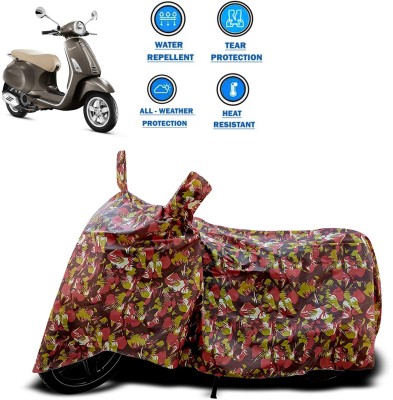 PAGORA Two Wheeler Cover for Piaggio(Vespa VXL, Red)