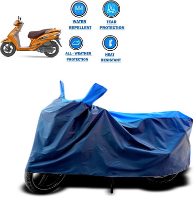 PAGORA Two Wheeler Cover for TVS(Wego, Blue)