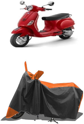SUGASHRI Waterproof Two Wheeler Cover for Piaggio(Vespa, Orange, Black)