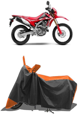 SUGASHRI Waterproof Two Wheeler Cover for Honda(CRF 250 L, Orange, Black)