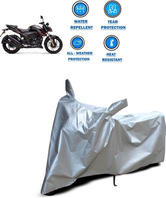 CODOKI Two Wheeler Cover for TVS(Apache RTR 200 4V, Silver)
