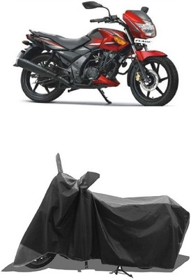 SUGASHRI Waterproof Two Wheeler Cover for TVS(Flame SR125, Grey, Black)
