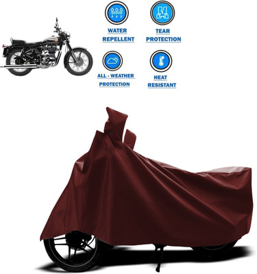 CODOKI Waterproof Two Wheeler Cover for Royal Enfield(Bullet 350 Twinspark, Maroon)
