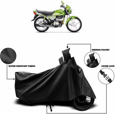 SK AUTO Two Wheeler Cover for Hero(HF Deluxe Eco, Black)