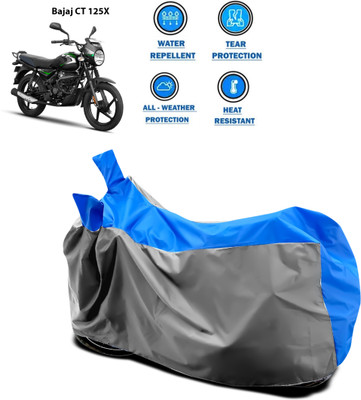 GOSHIV-car and bike accessories Two Wheeler Cover for Bajaj(Grey)