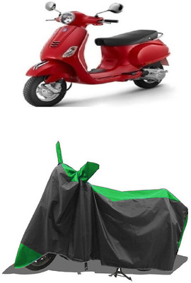 SUGASHRI Waterproof Two Wheeler Cover for Piaggio(Vespa, Green, Black)