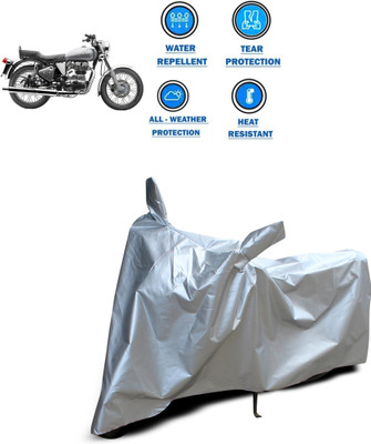 CODOKI Two Wheeler Cover for Royal Enfield(Electra Delux, Silver)