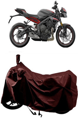 SUGASHRI Waterproof Two Wheeler Cover for Triumph(Street Triple RS BS6, Maroon)