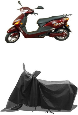 SUGASHRI Waterproof Two Wheeler Cover for Hero(Electric Zippy, Grey, Black)