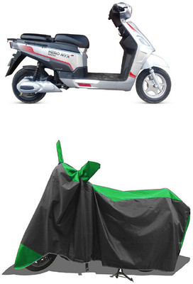 SUGASHRI Waterproof Two Wheeler Cover for Hero(Electric NYX HS500 ER BS6, Green, Black)