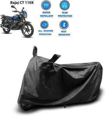 GOSHIV-car and bike accessories Two Wheeler Cover for Bajaj(Black)