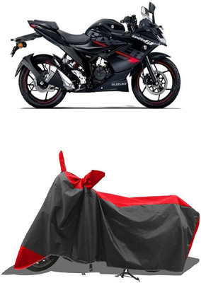 SUGASHRI Waterproof Two Wheeler Cover for Suzuki(Gixxer SF, Red, Black)