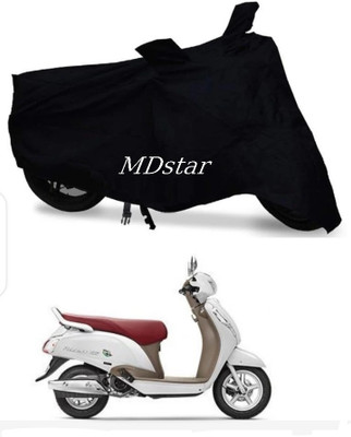 Mdstar Waterproof Two Wheeler Cover for TVS(Activa 4G, Black)