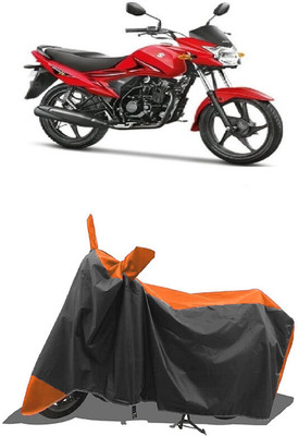 SUGASHRI Waterproof Two Wheeler Cover for Suzuki(Hayate EP, Orange, Black)