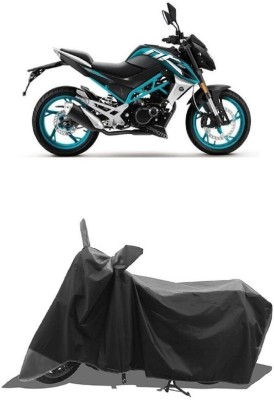 SUGASHRI Waterproof Two Wheeler Cover for CFMoto(150NK BS6, Grey, Black)