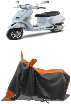 SUGASHRI Waterproof Two Wheeler Cover for Vespa(Vespa SXL 150, Orange, Black)