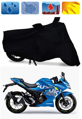 Mdstar Waterproof Two Wheeler Cover for Suzuki(Gixxer Special Edition BS6, Black)