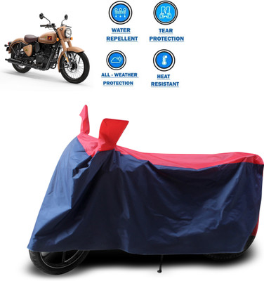 CODOKI Two Wheeler Cover for Royal Enfield(Classic 350 Signals, Red)