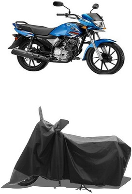 SUGASHRI Waterproof Two Wheeler Cover for Yamaha(Saluto RX BS6, Grey, Black)