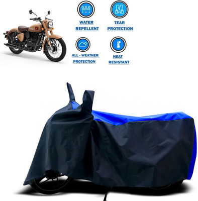 CODOKI Two Wheeler Cover for Royal Enfield(Classic 350 Signals, Blue)