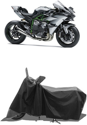 SUGASHRI Waterproof Two Wheeler Cover for Kawasaki(Ninja, Grey, Black)
