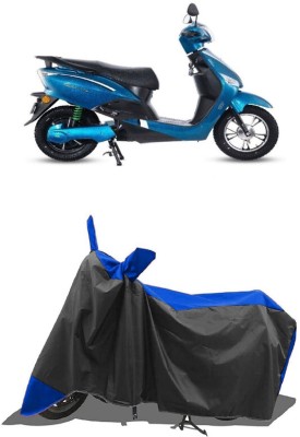 SUGASHRI Waterproof Two Wheeler Cover for Hero(Electric Optima Plus BS6, Blue, Black)