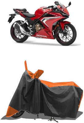 SUGASHRI Waterproof Two Wheeler Cover for Royal Enfield(Bullet 350 New BS6, Orange, Black)