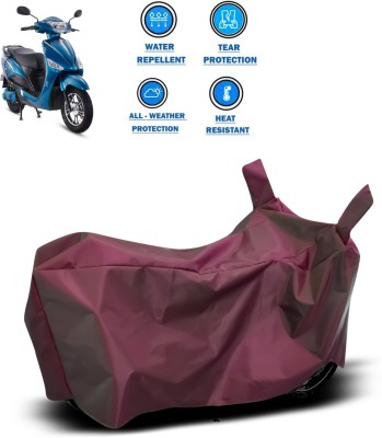 GOSHIV-car and bike accessories Waterproof Two Wheeler Cover for Hero(Electric Optima, Maroon)