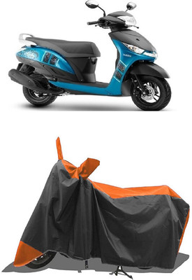 SUGASHRI Waterproof Two Wheeler Cover for Yamaha(Alpha, Orange, Black)