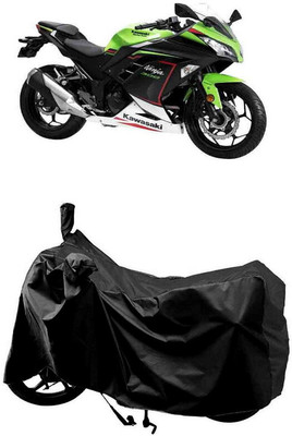SUGASHRI Waterproof Two Wheeler Cover for Kawasaki(Ninja 300 BS6, Black)