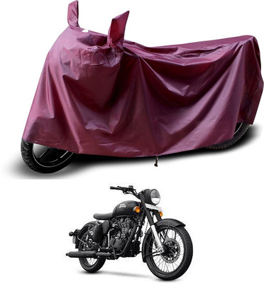 SK AUTO Two Wheeler Cover for Royal Enfield(500, Maroon)