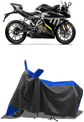SUGASHRI Waterproof Two Wheeler Cover for CFMoto(250SR, Blue, Black)