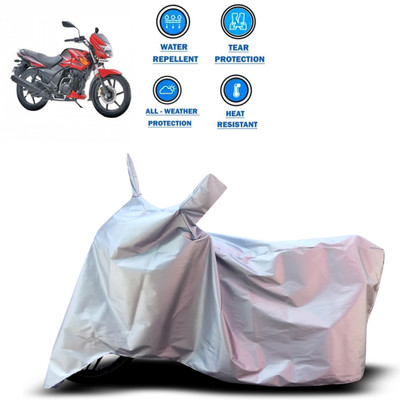 CODOKI Two Wheeler Cover for TVS(Flame DS 125, Silver)