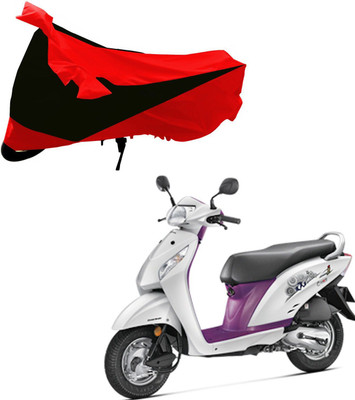 SK AUTO Two Wheeler Cover for Honda(Activa i, Black, Red)