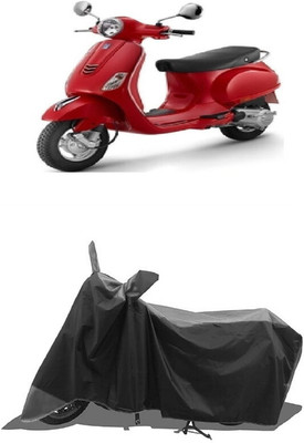 SUGASHRI Waterproof Two Wheeler Cover for Piaggio(Vespa LX, Grey, Black)