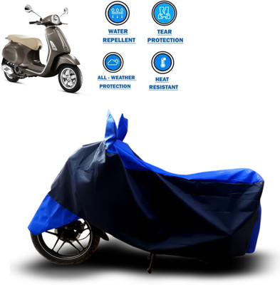 CODOKI Two Wheeler Cover for Piaggio(Vespa VXL, Blue)