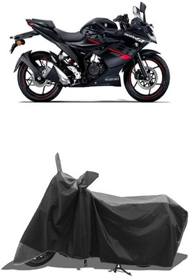 SUGASHRI Waterproof Two Wheeler Cover for Suzuki(Gixxer SF, Grey, Black)