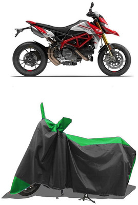 SUGASHRI Waterproof Two Wheeler Cover for Ducati(Hypermotard, Green, Black)