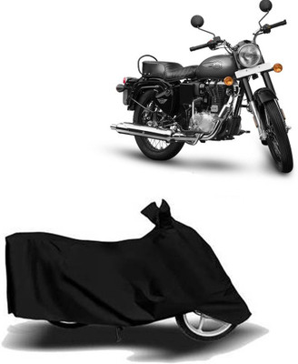 DeepShakshi AUTOMOTIVE Waterproof Two Wheeler Cover for Royal Enfield(Bullet 350, Black)