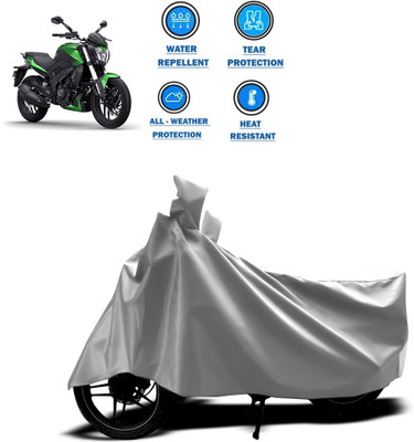 PAGORA Two Wheeler Cover for Bajaj(Dominar, Silver)